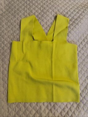 House of Harlow 1960 Neon Yellow Cropped Tank Top